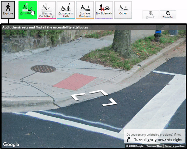 Gif of placing a curb ramp Gif of placing a curb ramp